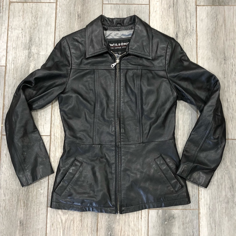 💯 Authentic Wilson’s Leather Short Coat w/ Zipper
